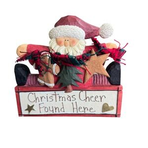 Crazy Mountain Santa Shelf Sitter Christmas Cheer Found Here Figurine